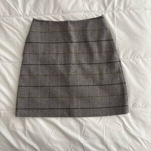 Uniqlo Gray Checkered Pencil Skirt